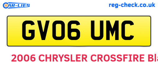 GV06UMC are the vehicle registration plates.