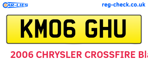 KM06GHU are the vehicle registration plates.
