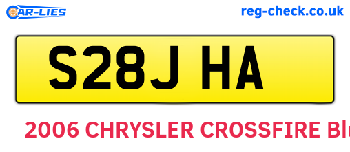 S28JHA are the vehicle registration plates.