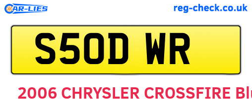 S50DWR are the vehicle registration plates.