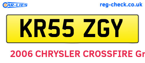 KR55ZGY are the vehicle registration plates.