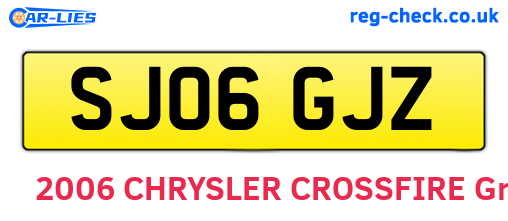 SJ06GJZ are the vehicle registration plates.
