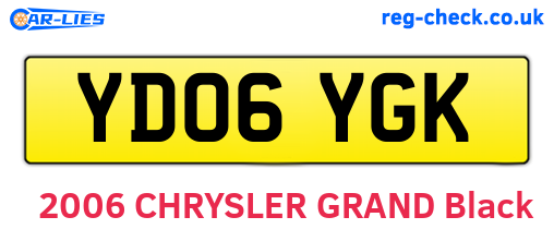 YD06YGK are the vehicle registration plates.