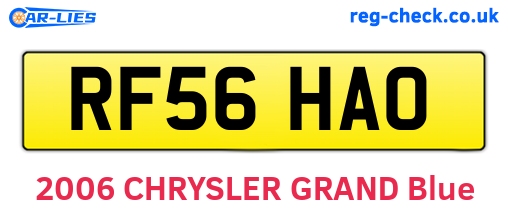 RF56HAO are the vehicle registration plates.
