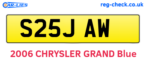 S25JAW are the vehicle registration plates.