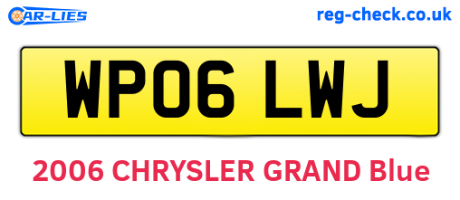 WP06LWJ are the vehicle registration plates.