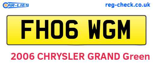 FH06WGM are the vehicle registration plates.