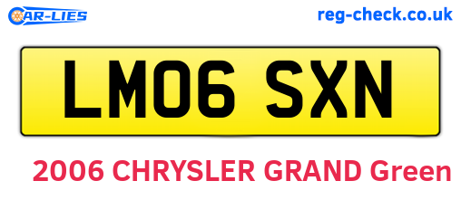 LM06SXN are the vehicle registration plates.