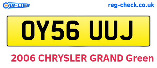 OY56UUJ are the vehicle registration plates.
