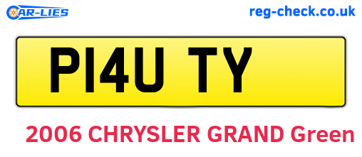 P14UTY are the vehicle registration plates.