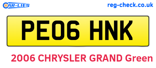 PE06HNK are the vehicle registration plates.