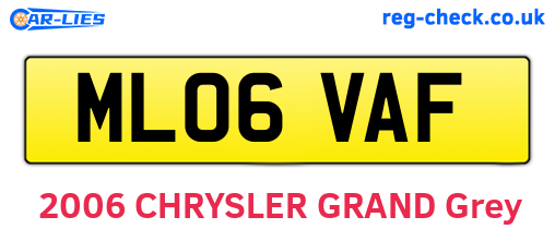 ML06VAF are the vehicle registration plates.
