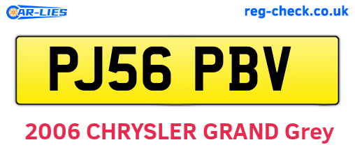 PJ56PBV are the vehicle registration plates.