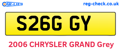 S26GGY are the vehicle registration plates.