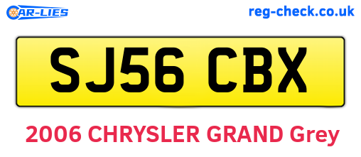 SJ56CBX are the vehicle registration plates.