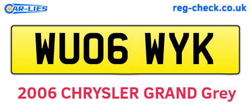WU06WYK are the vehicle registration plates.