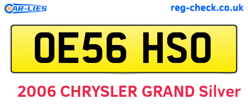 OE56HSO are the vehicle registration plates.