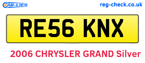 RE56KNX are the vehicle registration plates.