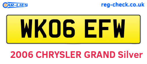WK06EFW are the vehicle registration plates.