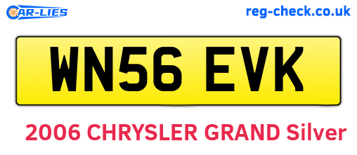 WN56EVK are the vehicle registration plates.