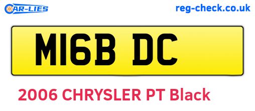 M16BDC are the vehicle registration plates.