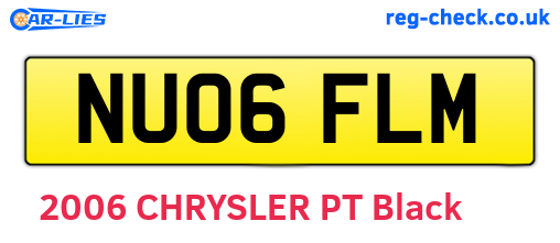 NU06FLM are the vehicle registration plates.