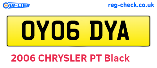 OY06DYA are the vehicle registration plates.