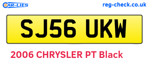 SJ56UKW are the vehicle registration plates.