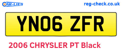 YN06ZFR are the vehicle registration plates.