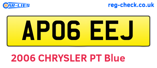AP06EEJ are the vehicle registration plates.