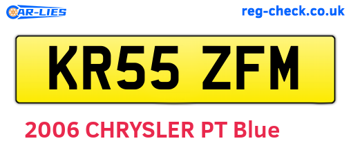 KR55ZFM are the vehicle registration plates.