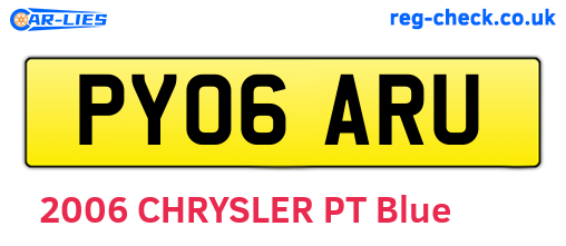 PY06ARU are the vehicle registration plates.