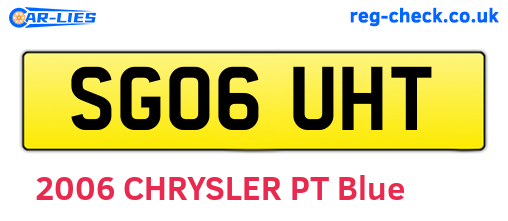 SG06UHT are the vehicle registration plates.