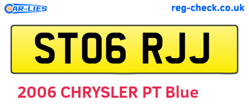 ST06RJJ are the vehicle registration plates.