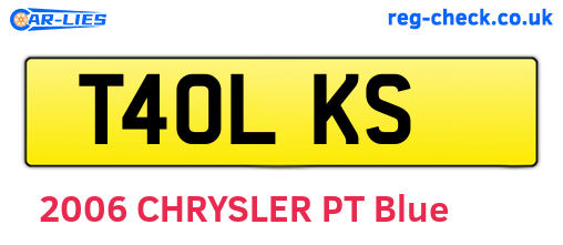 T40LKS are the vehicle registration plates.