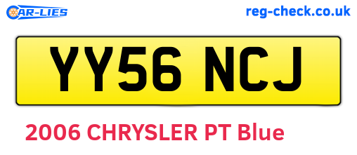 YY56NCJ are the vehicle registration plates.