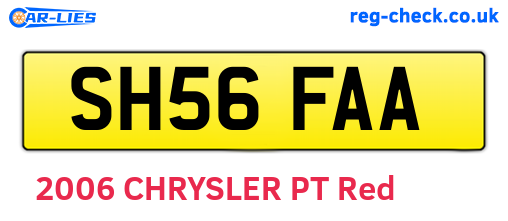 SH56FAA are the vehicle registration plates.