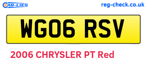 WG06RSV are the vehicle registration plates.