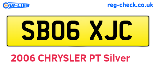 SB06XJC are the vehicle registration plates.