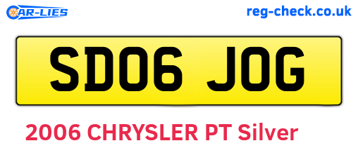 SD06JOG are the vehicle registration plates.