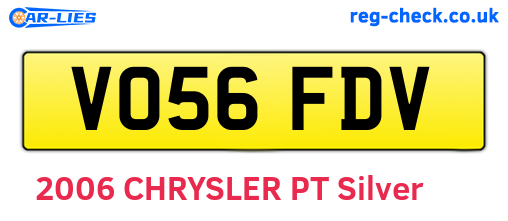 VO56FDV are the vehicle registration plates.