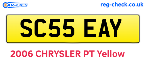 SC55EAY are the vehicle registration plates.