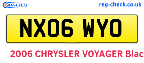 NX06WYO are the vehicle registration plates.