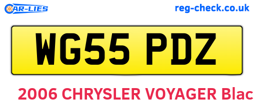 WG55PDZ are the vehicle registration plates.