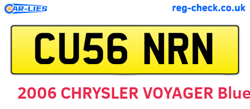 CU56NRN are the vehicle registration plates.