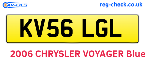 KV56LGL are the vehicle registration plates.