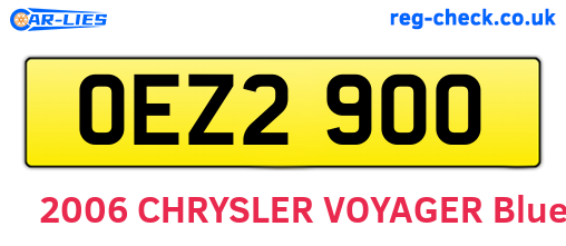 OEZ2900 are the vehicle registration plates.
