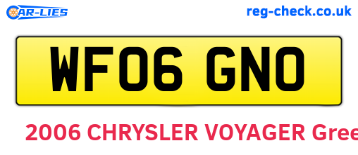 WF06GNO are the vehicle registration plates.