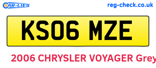 KS06MZE are the vehicle registration plates.