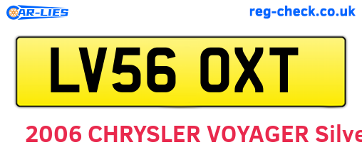 LV56OXT are the vehicle registration plates.